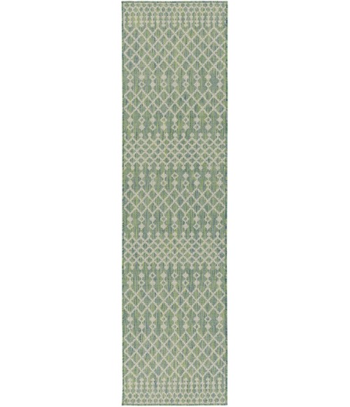 Nourison Positano Blue Green POS02 2 ft. 2 in. X 10 ft. Rect. Rug