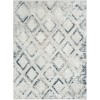 Nourison Dekor Grey Navy DEK05 4 ft. X 6 ft. Rect. Rug