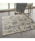 Nourison Silk Shadows Ivory Grey SHA19 2 ft. X 3 ft. Rect. Rug