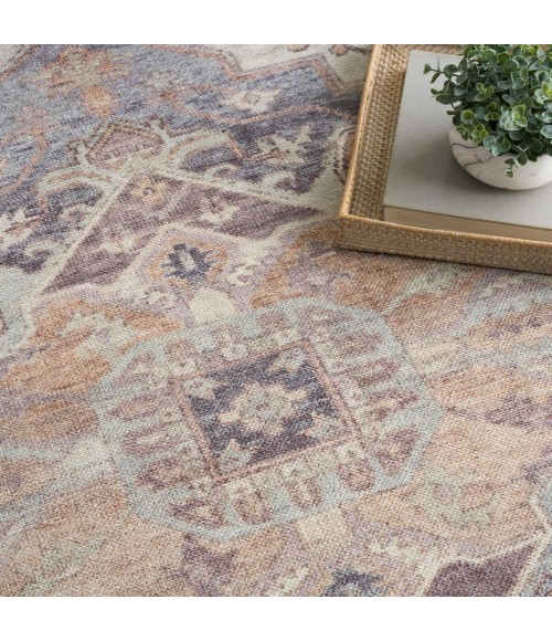 Nourison Vintage Washables Ivory Purple VWS13 7 ft. 10 in. X 9 ft. 10 in. Rect. Rug