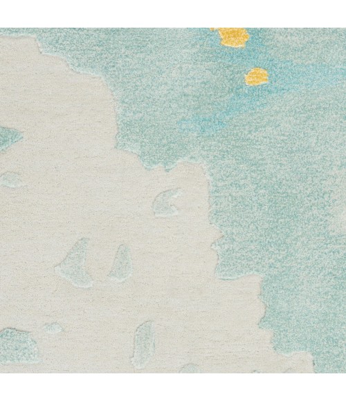 Nourison Prismatic Seafoam Gold PRS26 4 ft. X 6 ft. Rect. Rug