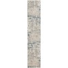 Nourison Concerto Ivory Grey Blue CNC01 2 ft. 2 in. X 20 ft. Rect. Rug