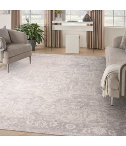 Nourison Astra Machine Washable Grey ASW12 7 ft. 10 in. X 10 ft. Rect. Rug
