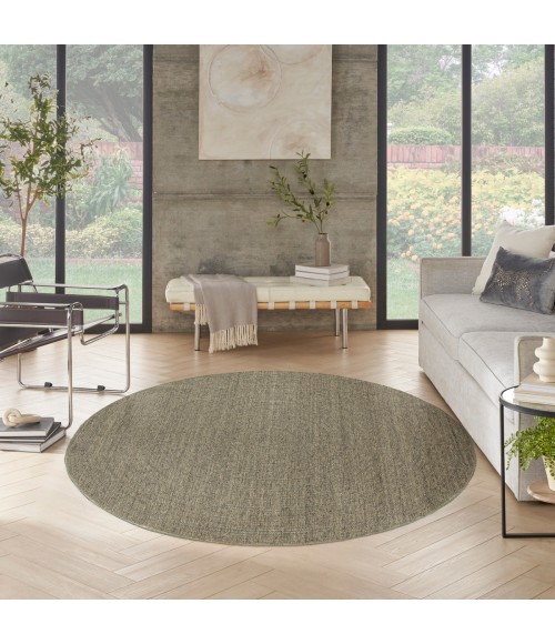 Nourison Tulum Olive TLM04 8 ft. X Round Rug