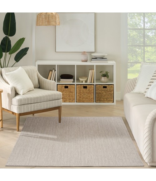 Nourison Horizon Indoor/Outdoor Grey HOZ02 4 ft. X 6 ft. Rect. Rug