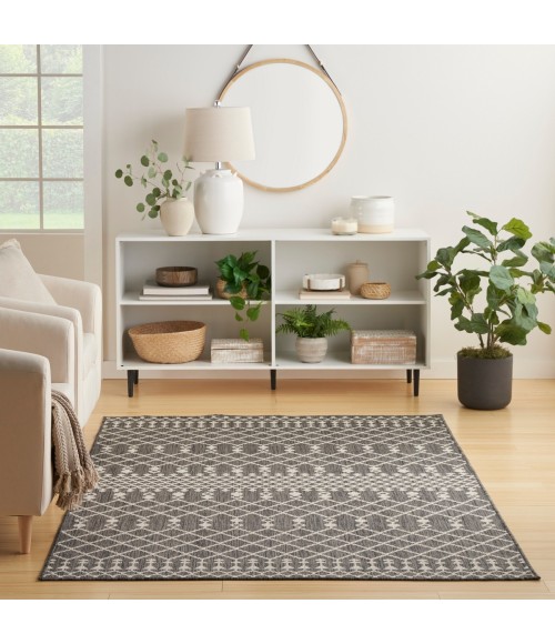 Nourison Positano Charcoal POS02 4 ft. X 6 ft. Rect. Rug