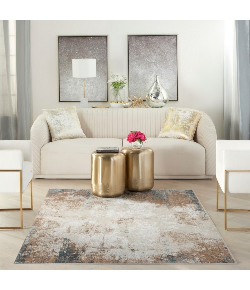 Nourison Glam Taupe/Multi Rug GLM06 5 ft. 3 in. X 7 ft. 3 in. Rect. - Rugs Town Nourison Glam Taupe/Multi GLM06 5 ft. 3 in. X 7 ft. 3 in. Rect. Rug