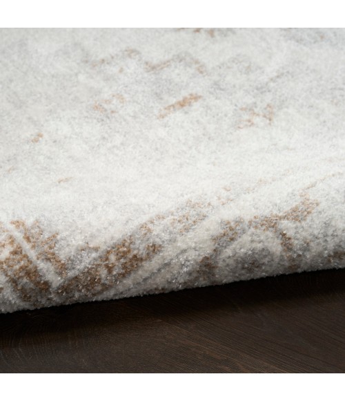 Nourison Astra Machine Washable Grey ASW11 2 ft. x 6 ft. Rect. Rug