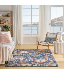 Nourison Aloha Blue Rose ALH17 3 ft. 6 in. X 5 ft. 6 in. Rect. Rug