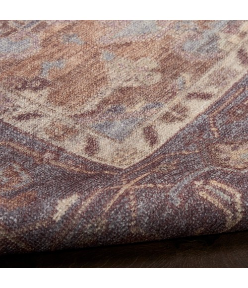 Nourison Vintage Washables Ivory Purple VWS13 5 ft. 3 in. X 7 ft. 3 in. Rect. Rug