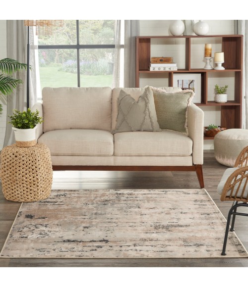 Nourison Concerto Beige Grey CNC01 5 ft. X Square Rug