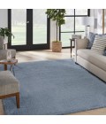 Nourison Luxurious Shag Light Blue LXR05 7 ft. 10 in. X 9 ft. 10 in. Rect. Rug