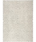 Nourison Cozy Modern Ivory Black Rug CMD01 6 ft. 7 in. X 9 ft. Rect. - Rugs Town Nourison Cozy Modern Ivory Black CMD01 6 ft. 7 in. X 9 ft. Rect. Rug