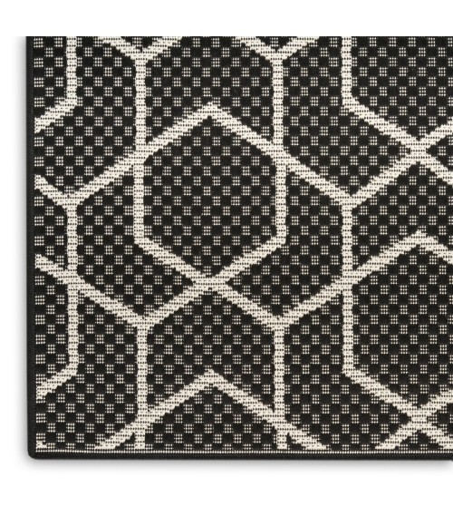 Nourison Horizon Indoor/Outdoor Black HOZ01 8 ft. X 10 ft. Rect. Rug