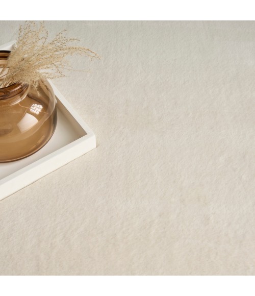 Nourison Soft Plush Rabbit Fur Beige SFF01 5 ft. X 7 ft. Rect. Rug