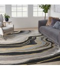 Nourison Prismatic Charcoal Grey PRS31 9 ft. X 12 ft. Rect. Rug
