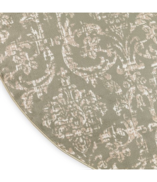 Nourison Jubilant Olive JUB09 5 ft. 3 in. X Round Rug