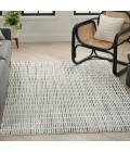 Nourison Cozy Modern Ivory Black CMD03 6 ft. 7 in. X 9 ft. Rect. Rug