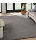 Nourison Luxurious Shag Grey LXR05 6 ft. 7 in. X 9 ft. 2 in. Rect. Rug