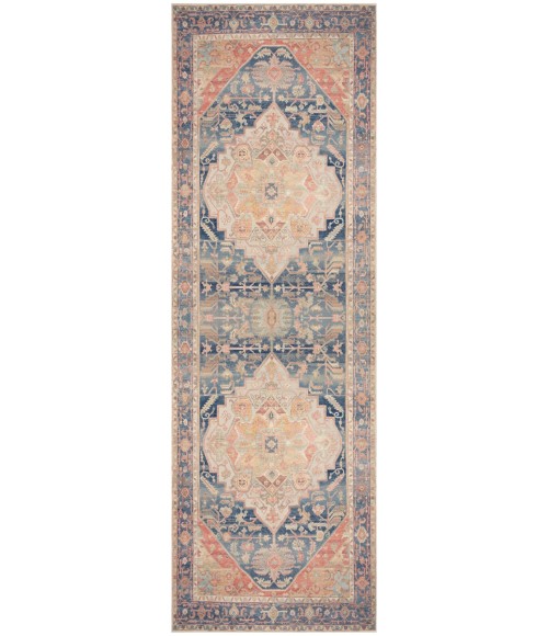 Nourison Vintage Washables Blue Coral VWS13 2 ft. X 6 ft. Rect. Rug