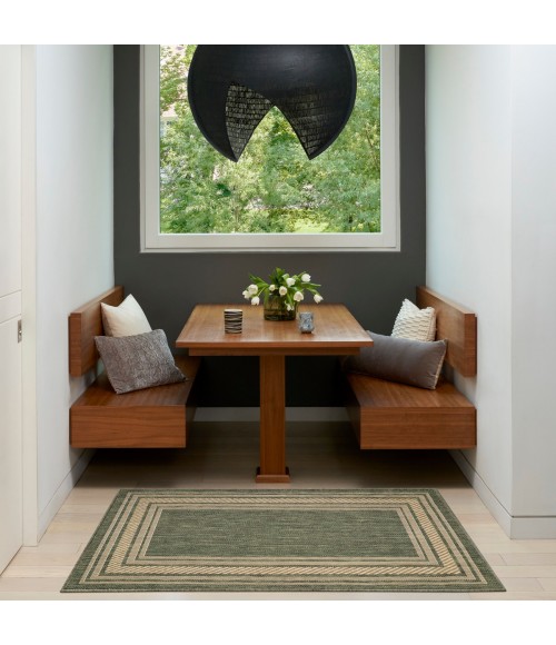 Nourison Horizon Indoor/Outdoor Green HOZ03 3 ft. X 5 ft. Rect. Rug