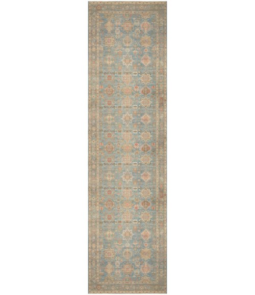 Nourison Vintage Washables Navy Multicolor VWS10 2 ft. 2 in. X 8 ft. Rect. Rug