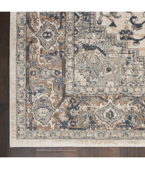 Nourison Concerto Ivory Grey CNC05 4 ft. X Square Rug