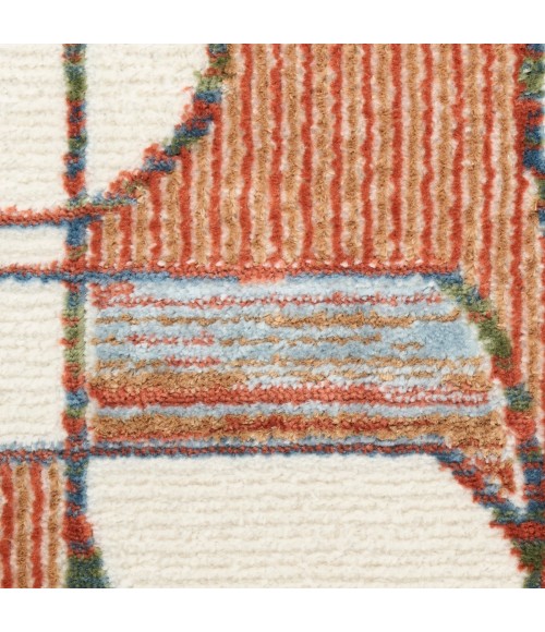 Nourison Nordic Ivory Rust NRC17 4 ft. X 6 ft. Rect. Rug