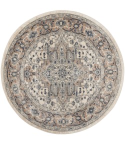 Nourison Concerto Ivory Grey CNC05 4 ft. X Round Rug