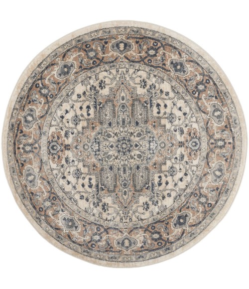 Nourison Concerto Ivory Grey CNC05 4 ft. X Round Rug