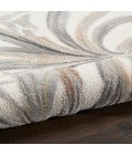 Nourison Pompeii Ivory Grey PMP02 7 ft. 10 in. X 9 ft. 10 in. Rect. Rug