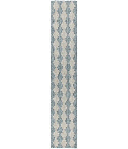 Nourison Positano Aqua POS04 2 ft. 2 in. X 12 ft. Rect. Rug