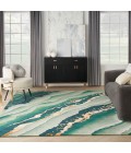 Nourison Prismatic Emerald PRS30 9 ft. X 12 ft. Rect. Rug
