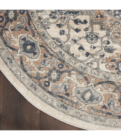 Nourison Concerto Ivory Grey CNC05 10 ft. X Round Rug