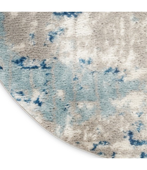 Nourison Concerto Ivory Grey Blue CNC01 10 ft. X Round Rug