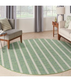 Nourison Positano Blue Green Ivory POS03 8 ft. X Round Rug