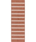 Nourison Positano Terracotta Ivory POS03 2 ft. 2 in. X 8 ft. Rect. Rug