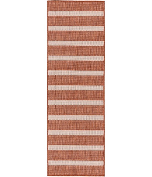 Nourison Positano Terracotta Ivory POS03 2 ft. 2 in. X 8 ft. Rect. Rug