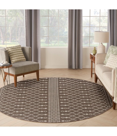 Nourison Positano Natural POS02 8 ft. X Round Rug
