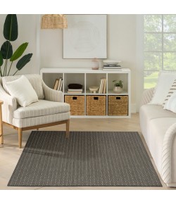 Nourison Horizon Indoor/Outdoor Charcoal HOZ02 4 ft. X 6 ft. Rect. Rug