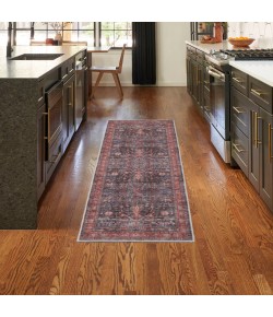 Nourison Brilliance Machine Washable Navy Brick WSB02 2 ft. X 6 ft. Rect. Rug