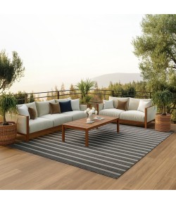 Nourison Positano Charcoal Ivory POS03 7 ft. X 10 ft. Rect. Rug