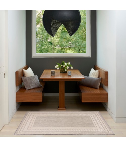 Nourison Horizon Indoor/Outdoor Grey HOZ03 3 ft. X 5 ft. Rect. Rug