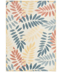 Nourison Aloha Ivory Blue ALH18 3 ft. 6 in. X 5 ft. 6 in. Rect. Rug