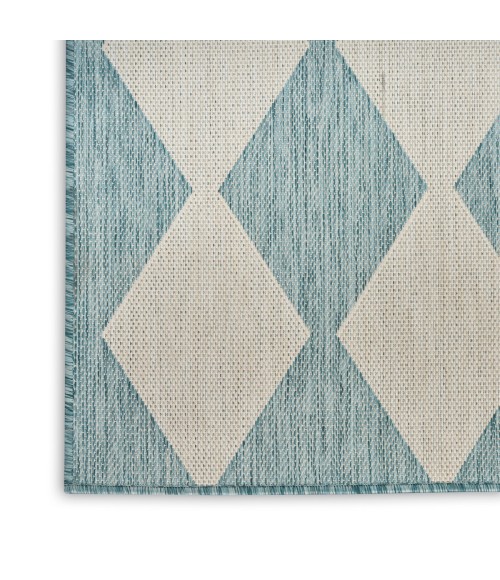 Nourison Positano Aqua POS04 6 ft. X 9 ft. Rect. Rug