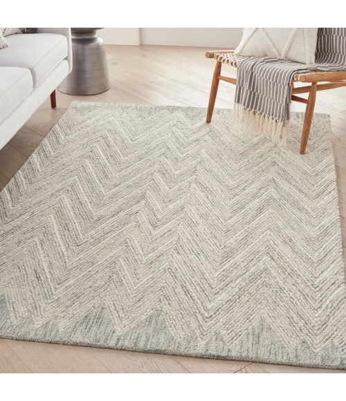 Nourison Interlock Teal ITL04 5 ft. X 8 ft. Rect. Rug