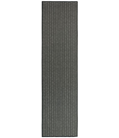 Nourison Horizon Indoor/Outdoor Black HOZ02 2 ft. 2 in. X 8 ft. Rect. Rug