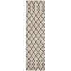Nourison Geometric Shag Ivory/Charcoal GOS01 2 ft. 2 in. X 7 ft. 6 in. Rect. Rug