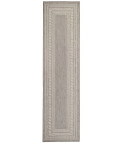 Nourison Horizon Indoor/Outdoor Grey HOZ03 2 ft. 2 in. X 8 ft. Rect. Rug