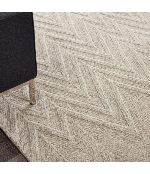 Nourison Interlock Ivory/Grey ITL04 8 ft. X 11 ft. Rect. Rug